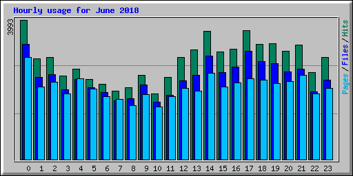 Hourly usage for June 2018