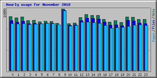 Hourly usage for November 2018