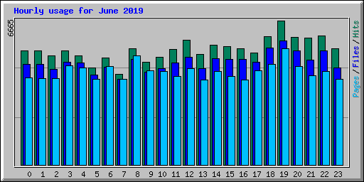 Hourly usage for June 2019