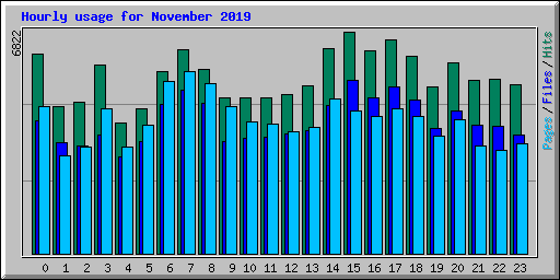 Hourly usage for November 2019
