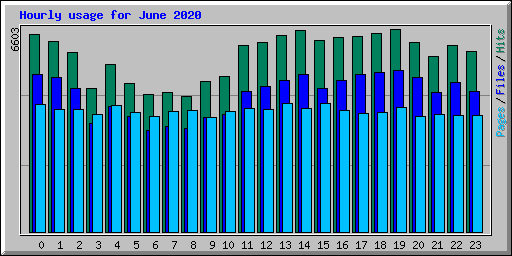 Hourly usage for June 2020