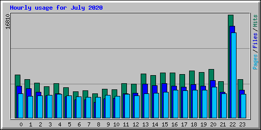 Hourly usage for July 2020