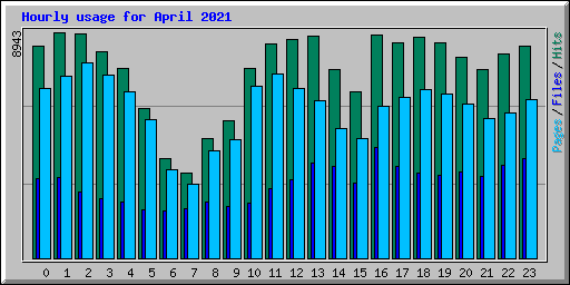 Hourly usage for April 2021