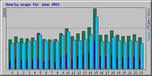 Hourly usage for June 2021