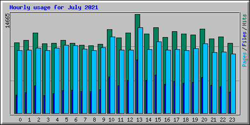 Hourly usage for July 2021