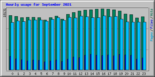 Hourly usage for September 2021