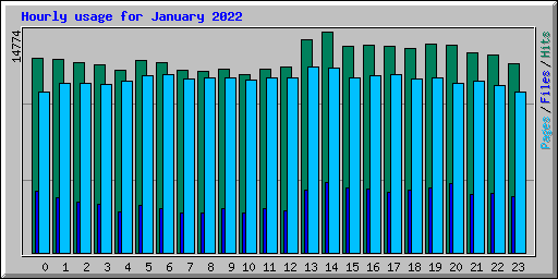 Hourly usage for January 2022