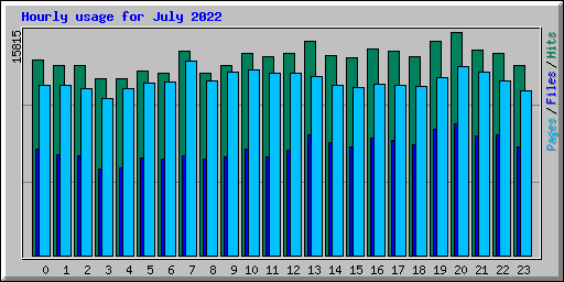 Hourly usage for July 2022
