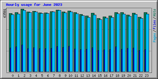 Hourly usage for June 2023