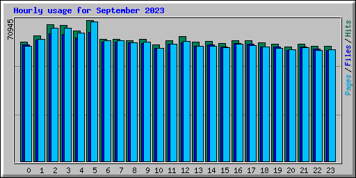 Hourly usage for September 2023