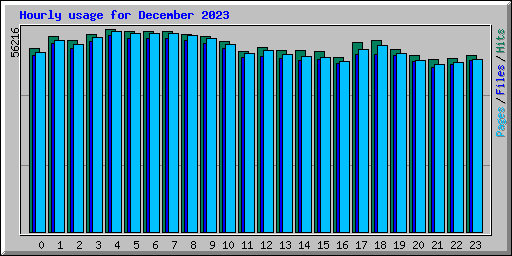 Hourly usage for December 2023