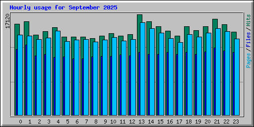 Hourly usage for September 2025