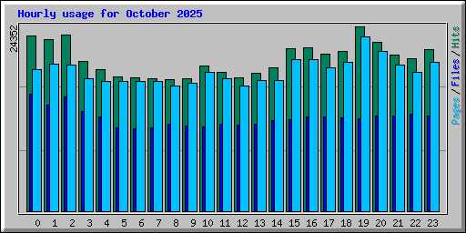 Hourly usage for October 2025
