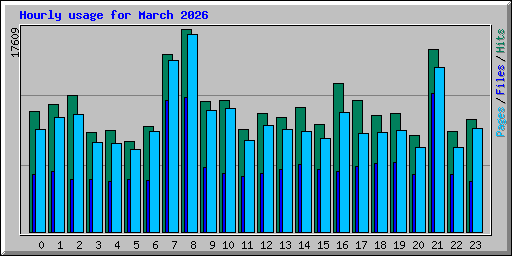 Hourly usage for March 2026